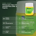 PINTURA PARA TELA T-12 AMARILLO REAL 25ML LA PAJARITA - resumen de atributos