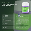PINTURA PARA TELA T-13 LILA 25ML LA PAJARITA - resumen de atributos
