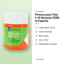 PINTURA PARA TELA T-14 NARANJA 25ML LA PAJARITA - características principales