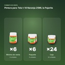 PINTURA PARA TELA T-14 NARANJA 25ML LA PAJARITA - formato de venta: paquete de 6, caja de 24