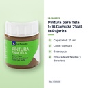 PINTURA PARA TELA T-16 GAMUZA 25ML LA PAJARITA - características principales