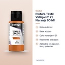 PINTURA TEXTIL VALLEJO Nº 21 NARANJA 60 ML - características principales