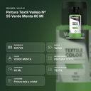 PINTURA TEXTIL VALLEJO Nº 55 VERDE MENTA 60 ML - resumen de atributos