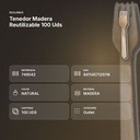TENEDOR MADERA REUTILIZABLE 100 UDS - resumen de atributos