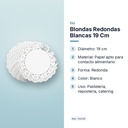 BLONDAS REDONDAS BLANCAS 19 CM  - características principales
