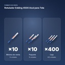 ROTULADOR EDDING 4500 AZUL PARA TELA - formato de venta: paquete de 10, caja de 400