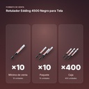 ROTULADOR EDDING 4500 NEGRO PARA TELA - formato de venta: paquete de 10, caja de 400