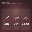 ROTULADOR EDDING 4500 ROJO PARA TELA - formato de venta: paquete de 10, caja de 400