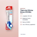 TIJERA DE OFICINA KORES 210 MM - características principales