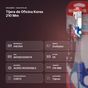 TIJERA DE OFICINA KORES 210 MM - resumen de atributos