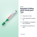 ROTULADOR EDDING 4500 VERDE PARA TELA - características principales