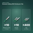 ROTULADOR EDDING 4500 VERDE PARA TELA - formato de venta: paquete de 10, caja de 400