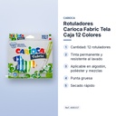 ROTULADORES CARIOCA FABRIC TELA CAJA 12 COLORES - características principales