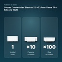 SOBRES COMERCIALES BLANCOS 115X225MM CIERRE TIRA SILICONA 10UD - formato de venta: paquete de 10, caja de 100