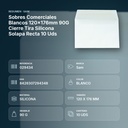 SOBRES COMERCIALES BLANCOS 120X176MM 90G CIERRE TIRA SILICONA SOLAPA RECTA 10 UDS - resumen de atributos