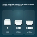 SOBRES COMERCIALES BLANCOS 120X176MM 90G CIERRE TIRA SILICONA SOLAPA RECTA 10 UDS - formato de venta: paquete de 10, caja de 100