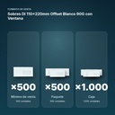 SOBRES DL 110X220MM OFFSET BLANCO 90G CON VENTANA - formato de venta: paquete de 500, caja de 1000