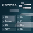 CUCHILLAS PEQUEÑAS DE RECAMBIO BLÍSTER 10 UDS - resumen de atributos