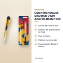 CÚTER ERICHKRAUSE UNIVERSAL 9 MM AMARILLO BLÍSTER 1UD - características principales