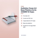GUILLOTINA YOSAN A4 BASE PLÁSTICA CORTE 335MM 10 HOJAS - características principales