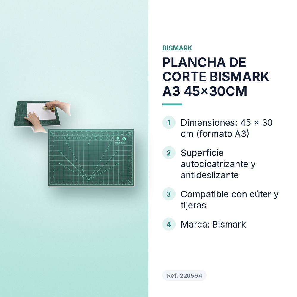 PLANCHA DE CORTE BISMARK A3 45x30CM - características principales