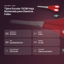 TIJERA ESCOLAR 13CM HOJA NUMERADA PARA DIESTROS FAIBO - resumen de atributos