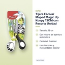 TIJERA ESCOLAR MAPED MAGIC UP KOOPY 13CM CON RESORTE  UNIDAD - características principales