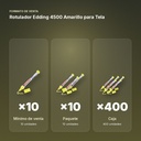 ROTULADOR EDDING 4500 AMARILLO PARA TELA - formato de venta: paquete de 10, caja de 400