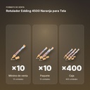 ROTULADOR EDDING 4500 NARANJA PARA TELA - formato de venta: paquete de 10, caja de 400