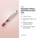 ROTULADOR EDDING 4500 MARRON PARA TELA - características principales