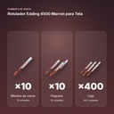 ROTULADOR EDDING 4500 MARRON PARA TELA - formato de venta: paquete de 10, caja de 400