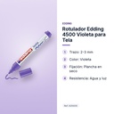 ROTULADOR EDDING 4500 VIOLETA PARA TELA - características principales
