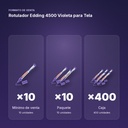 ROTULADOR EDDING 4500 VIOLETA PARA TELA - formato de venta: paquete de 10, caja de 400
