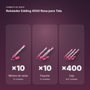ROTULADOR EDDING 4500 ROSA PARA TELA - formato de venta: paquete de 10, caja de 400