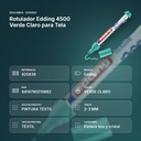 ROTULADOR EDDING 4500 VERDE CLARO PARA TELA - resumen de atributos