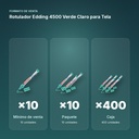 ROTULADOR EDDING 4500 VERDE CLARO PARA TELA - formato de venta: paquete de 10, caja de 400