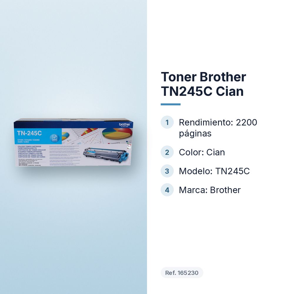 TONER BROTHER TN245C CIAN - características principales