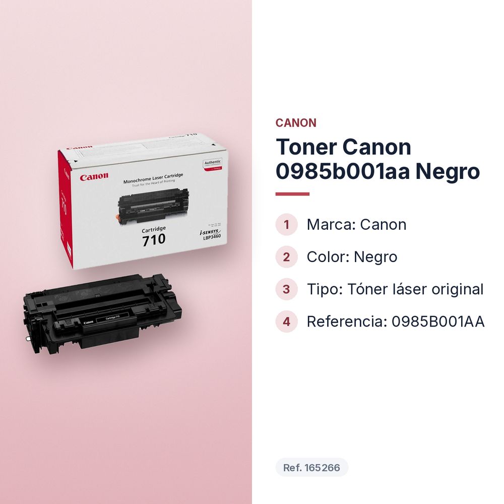 TONER CANON 0985B001AA NEGRO - características principales