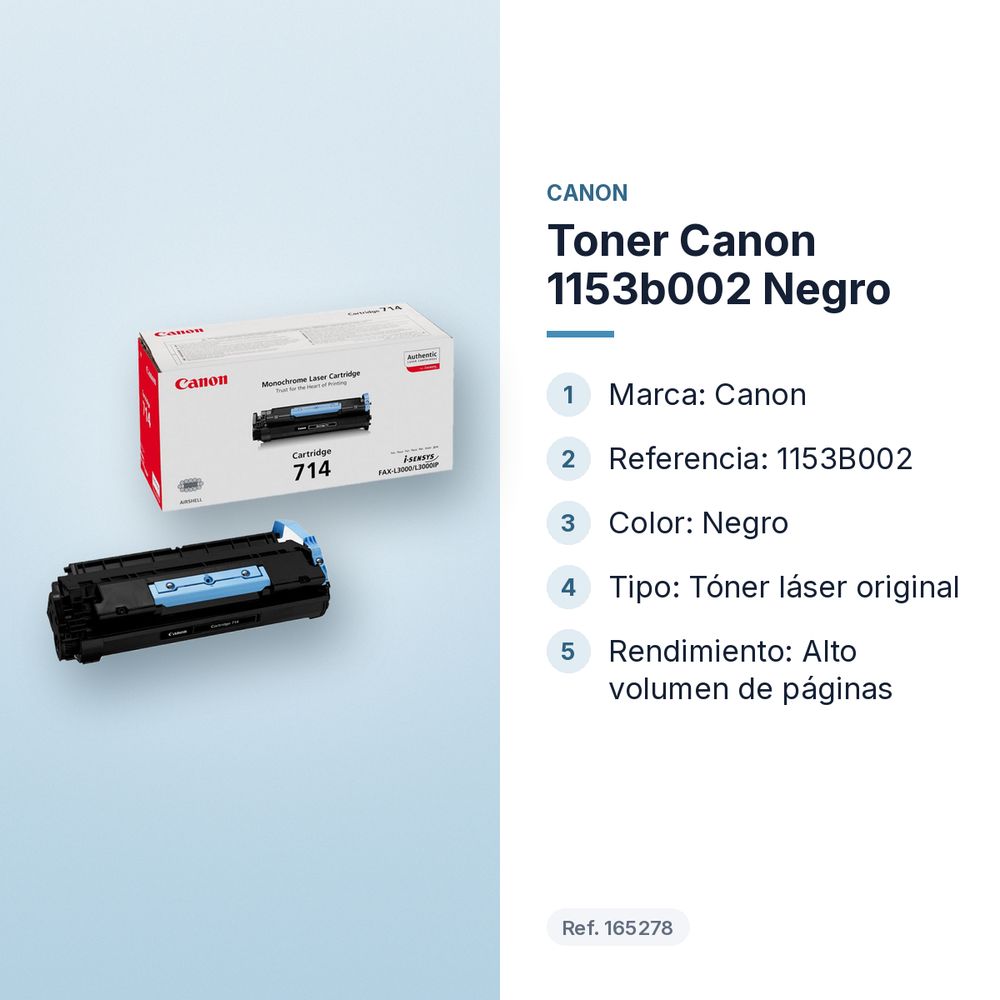 TONER CANON 1153B002 NEGRO - características principales