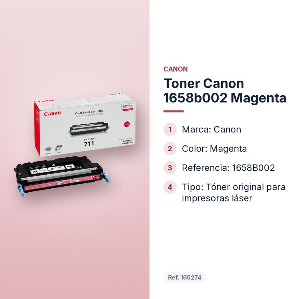 TONER CANON 1658B002 MAGENTA - características principales