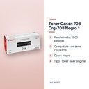 TONER CANON 708 CRG-708 NEGRO   * - características principales
