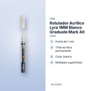 ROTULADOR ACRÍLICO LYRA 1MM BLANCO GRADUATE MARK ALL - características principales