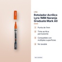 ROTULADOR ACRÍLICO LYRA 1MM NARANJA GRADUATE MARK ALL - características principales
