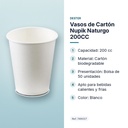 VASOS DE CARTÓN NUPIK NATURGO 200CC - características principales