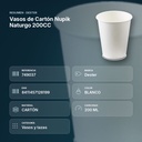 VASOS DE CARTÓN NUPIK NATURGO 200CC - resumen de atributos
