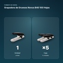 GRAPADORA DE GRUESOS NOVUS B40 100 HOJAS  - formato de venta: caja de 5