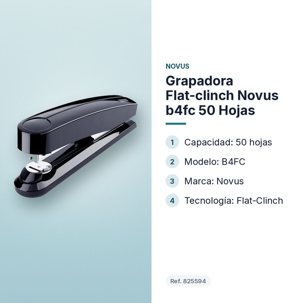 GRAPADORA FLAT-CLINCH NOVUS B4FC 50 HOJAS - características principales
