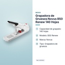 GRAPADORA DE GRUESOS NOVUS B50 RENEW 140 HOJAS - características principales