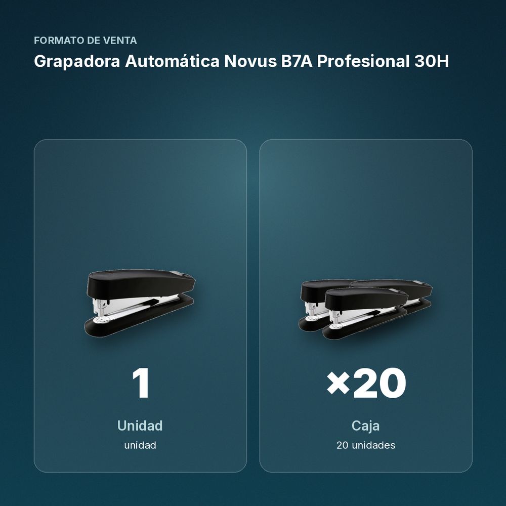 GRAPADORA AUTOMÁTICA NOVUS B7A  PROFESIONAL 30H - formato de venta: caja de 20