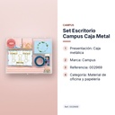 SET ESCRITORIO CAMPUS CAJA METAL - características principales